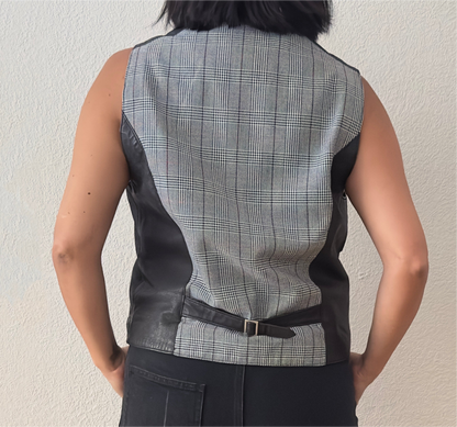 Vintage Black Leather Vest