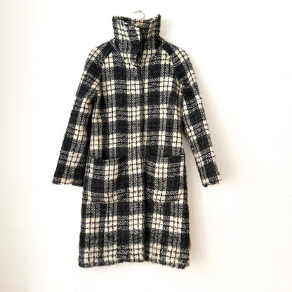 Funnel Neck Mohair Coat - size S