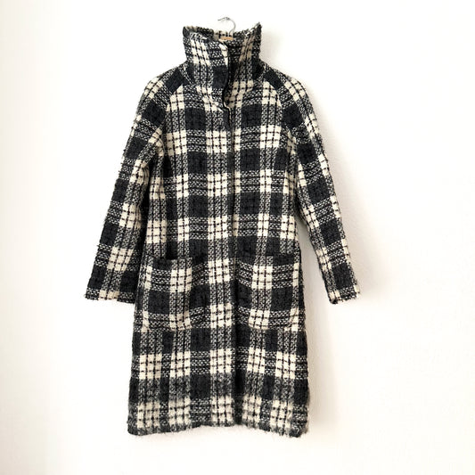 Funnel Neck Mohair Coat - size S