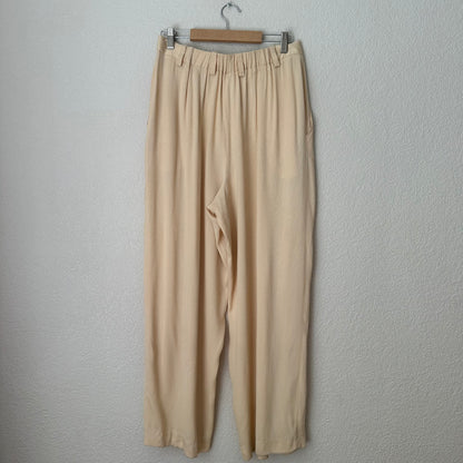 Vintage Pleated Silk Blend Trousers - size M