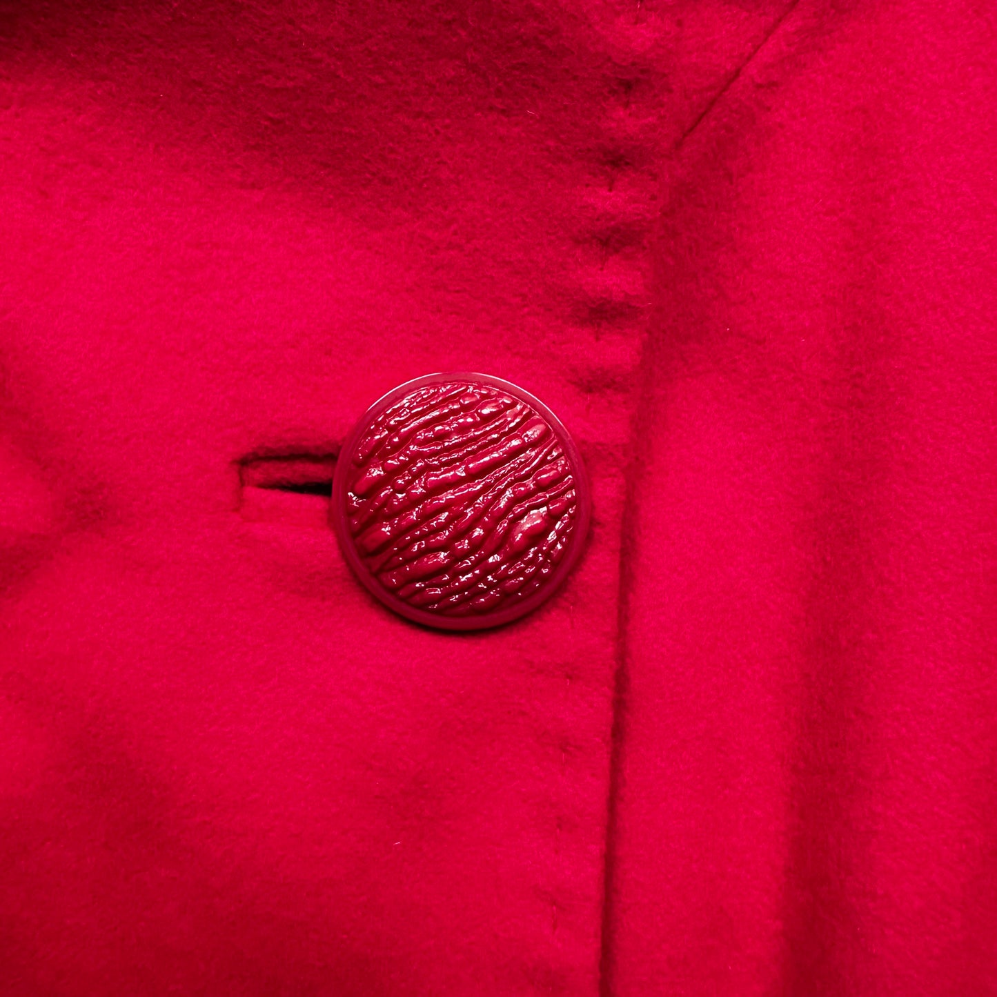 Italian Red Wool Coat - size S