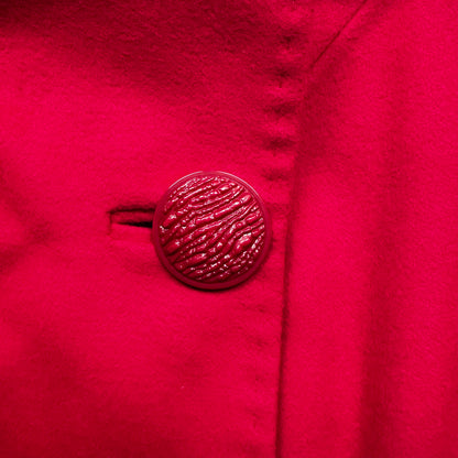 Italian Red Wool Coat - size S
