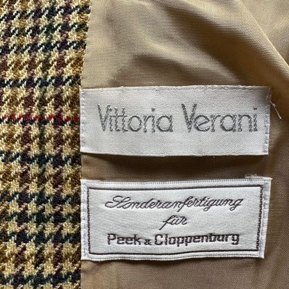 Vintage Houndstooth Plaid Wool Blazer 2 - size 40