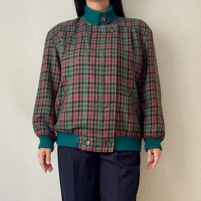 Vintage Wool Bomber Jacket- size 42