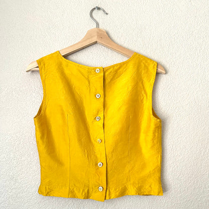 Vintage Weekend Max Mara Raw Silk Top - size S