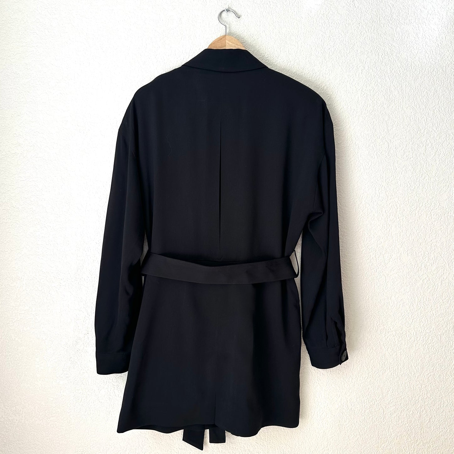 Vintage Black Silk Jacket - size M