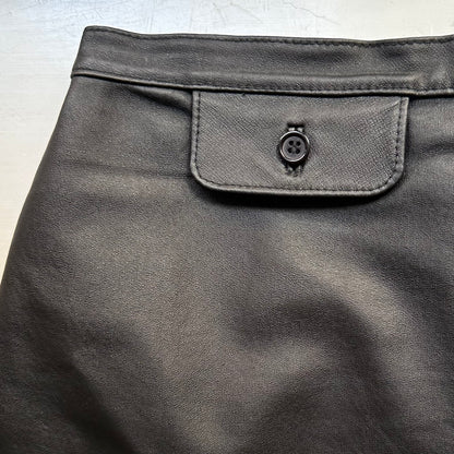 Vintage Black Leather Mini Skirt