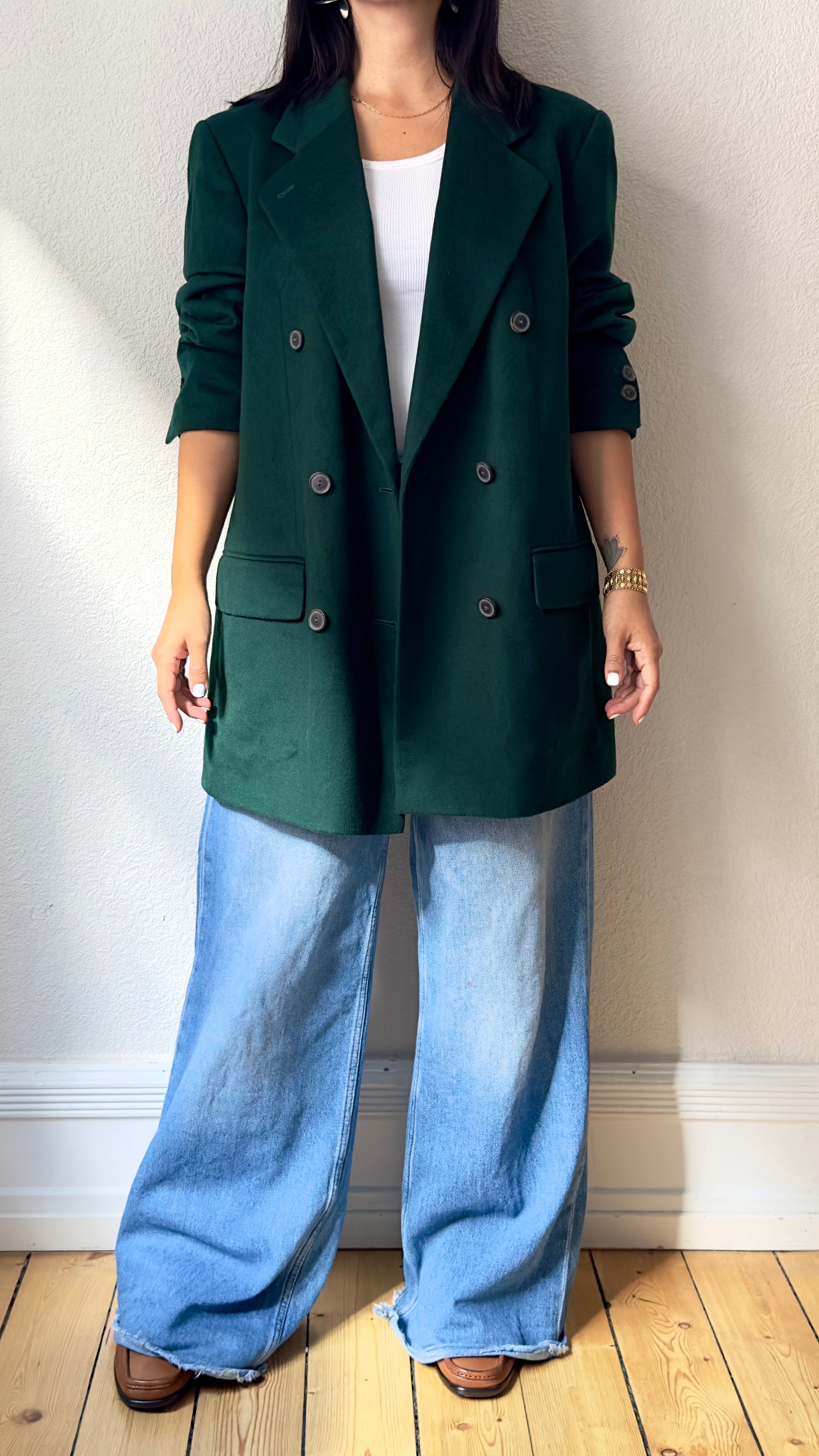 Vintage Dark Green Blazer - size EU46