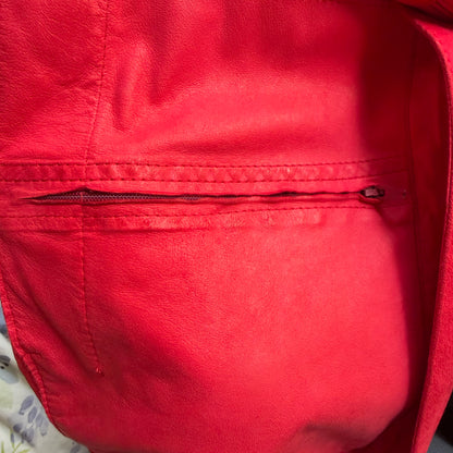 Red Suede Overshirt - size M