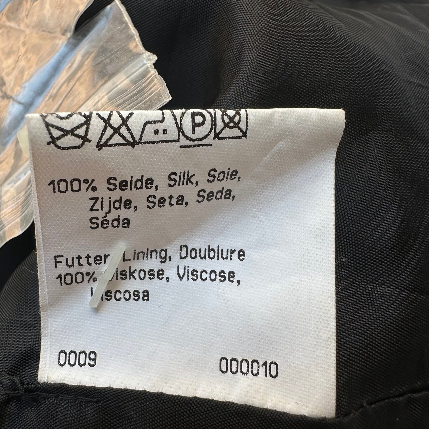 Vintage Black Silk Vest - size 38