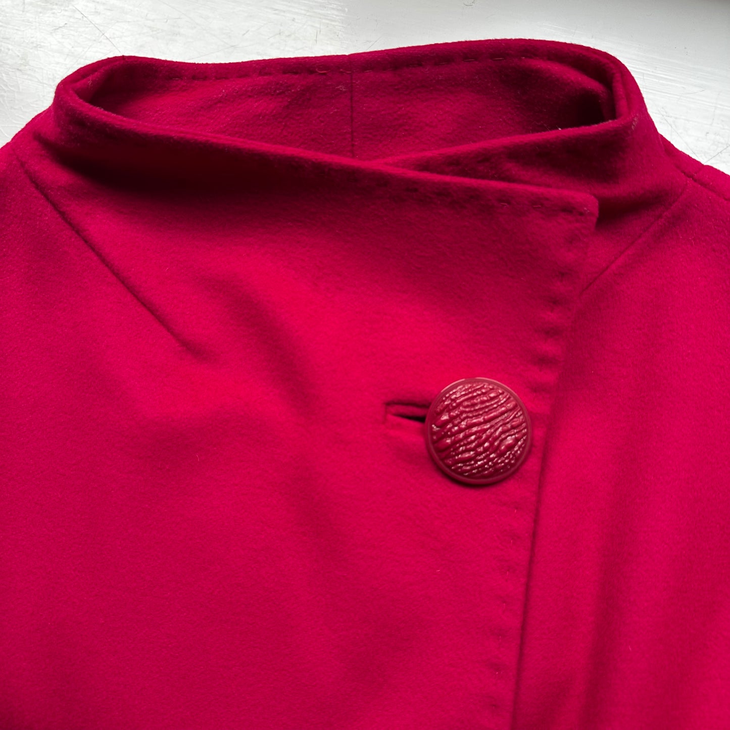 Italian Red Wool Coat - size S