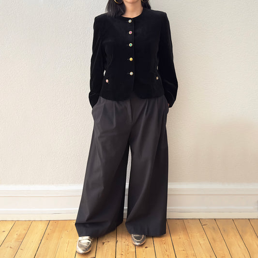 Vintage Black Velvet Jacket