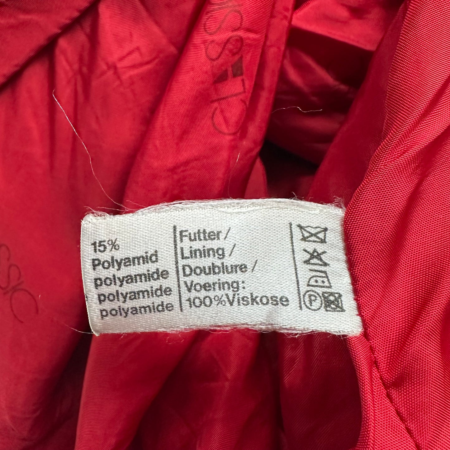 Vintage Red Wool Cashmere Coat - size L-XL