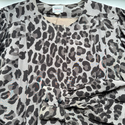 Vintage Renzo Leopard Silk Light Jacket