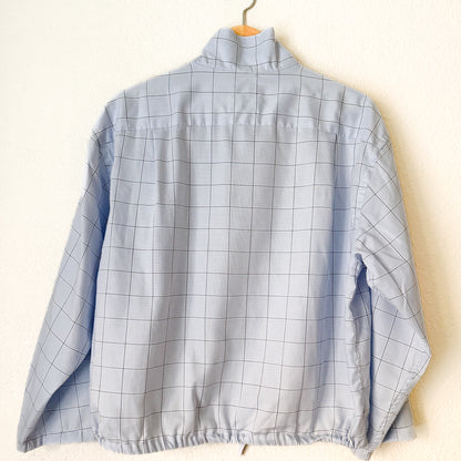Stand collar + flap - Upcycled Shirt 71 - M,L, Cotton, checks