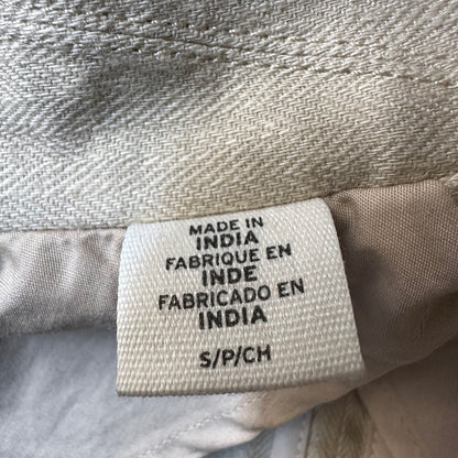 Upcycled Bow Vest Beige/Leopard Silk Bow - size S