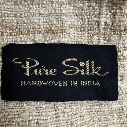 Vintage Cream Raw Silk Coat - size M