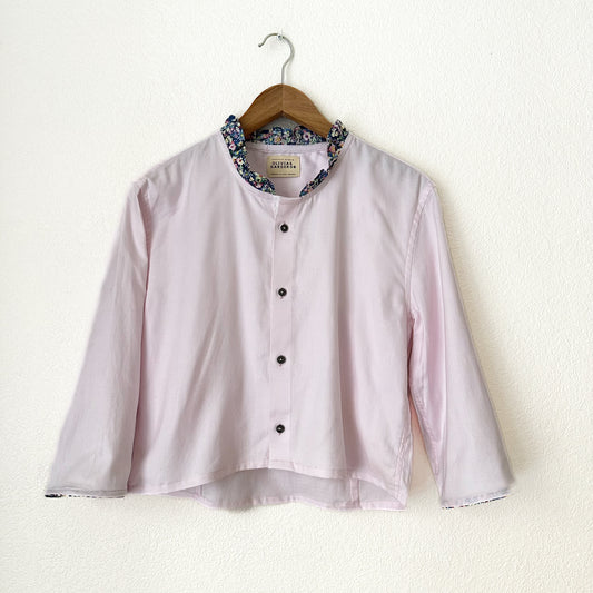 Ruffle Neck Shirt - Upcycled Shirt 64 - S-M