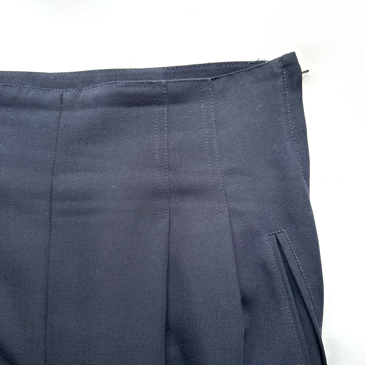 Vintage Navy Blue Wool Pants - Mondi, size S