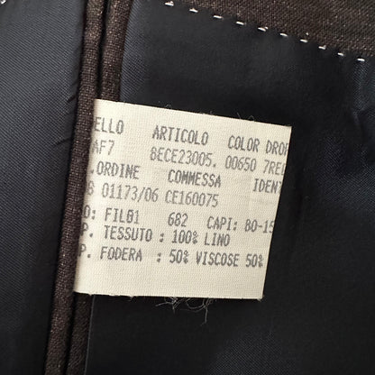 Upcycled Bow Vest Brown/ Removable Silk Bow - size L