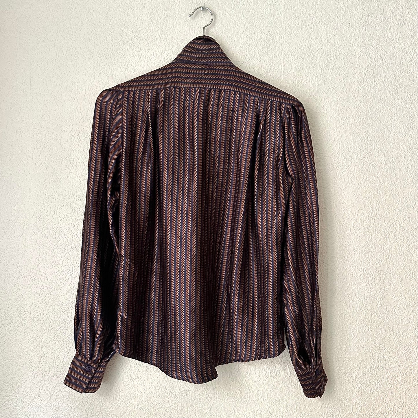 Vintage Tieneck Silk Blouse - size S