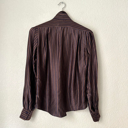 Vintage Tieneck Silk Blouse - size S