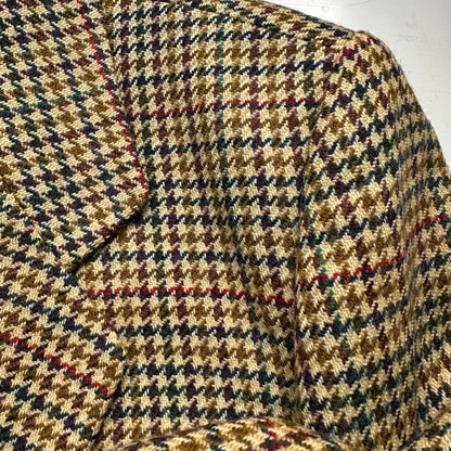 Vintage Houndstooth Plaid Wool Blazer 2 - size 40