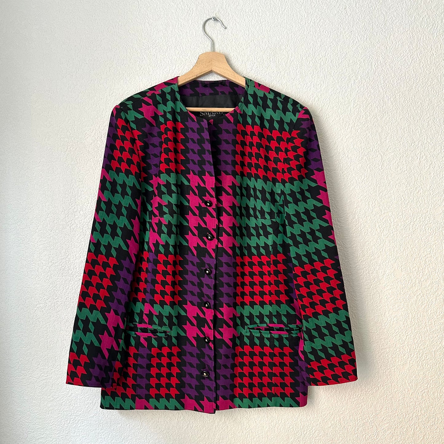 Vintage Big Houndstooth Blazer, size M