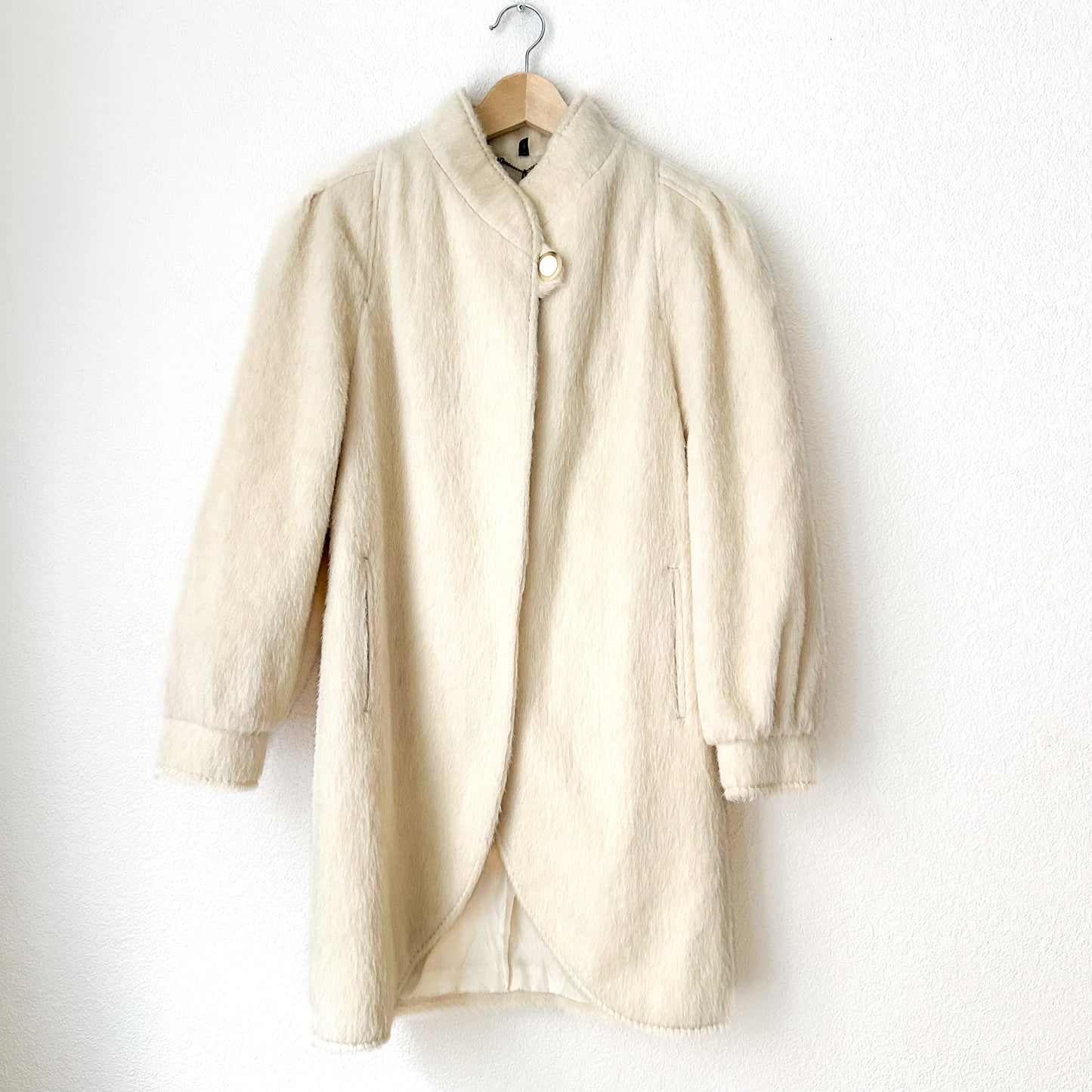 Vintage Off White Llama Coat - size S