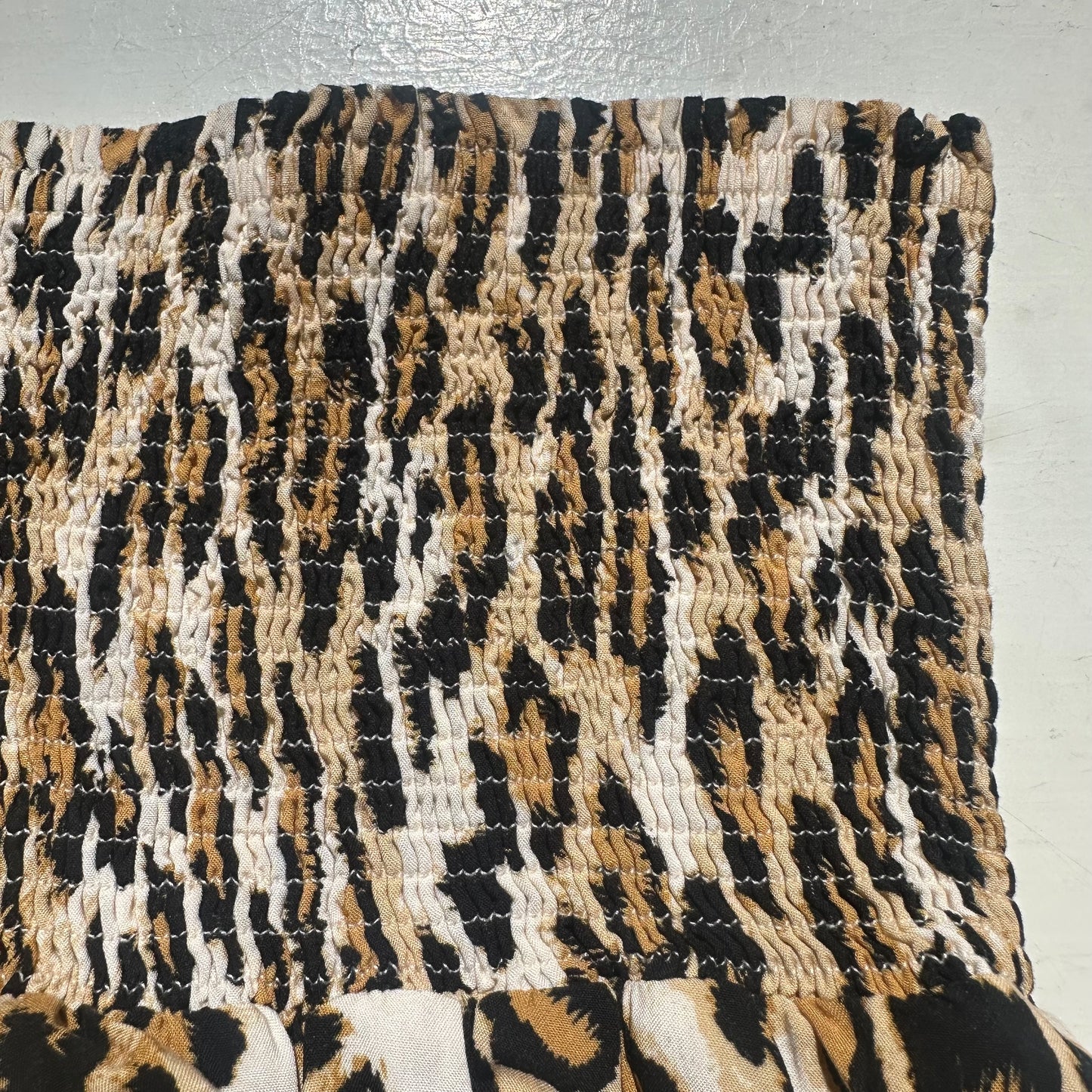 Leopard Elasticated Waist Panel Skirt - Pure Silk