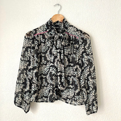 Tieneck Silk Blouse - size S
