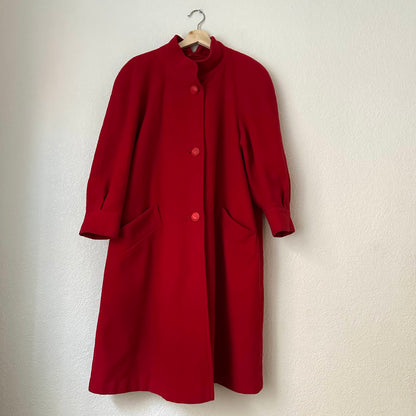 Vintage Red Scarf Coat, size S-L