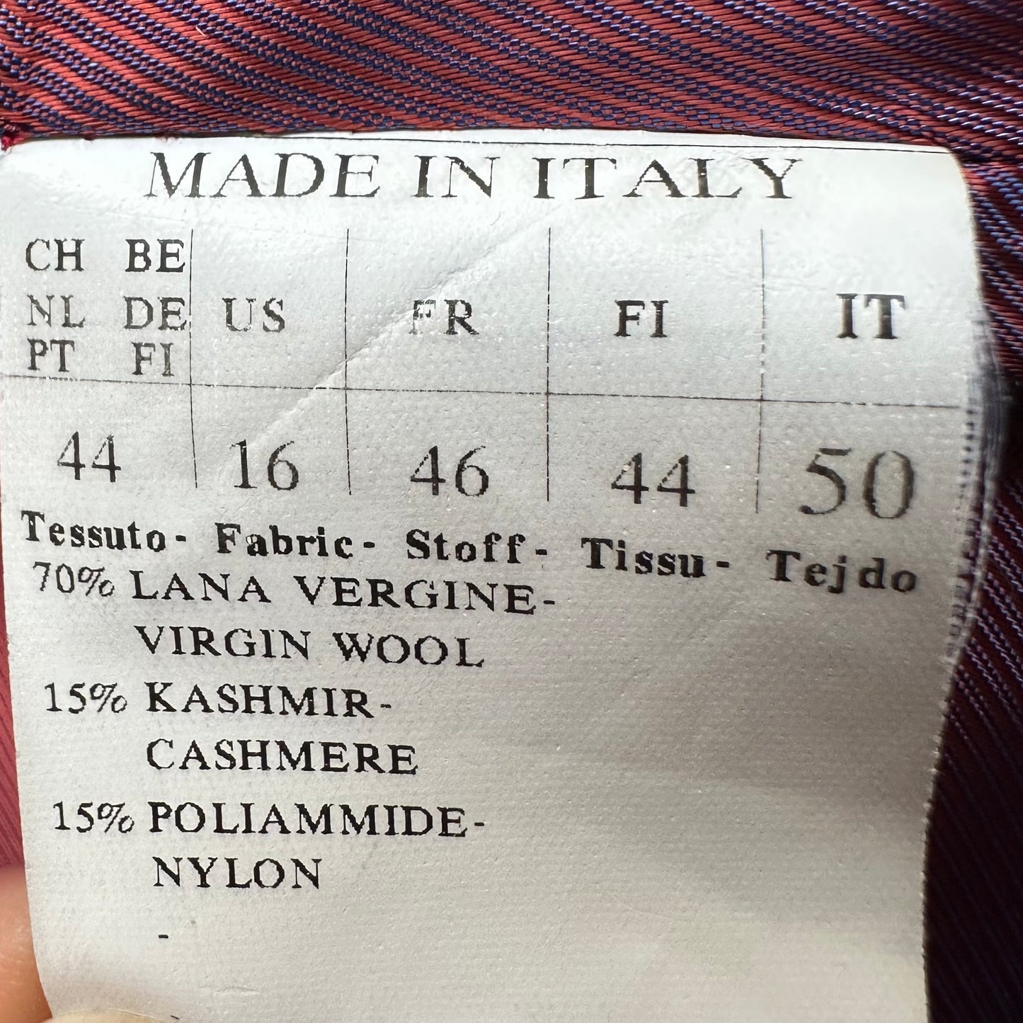 Italian Red Wool Coat - size S