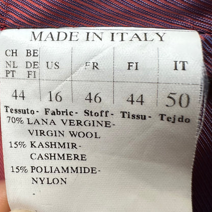 Italian Red Wool Coat - size S