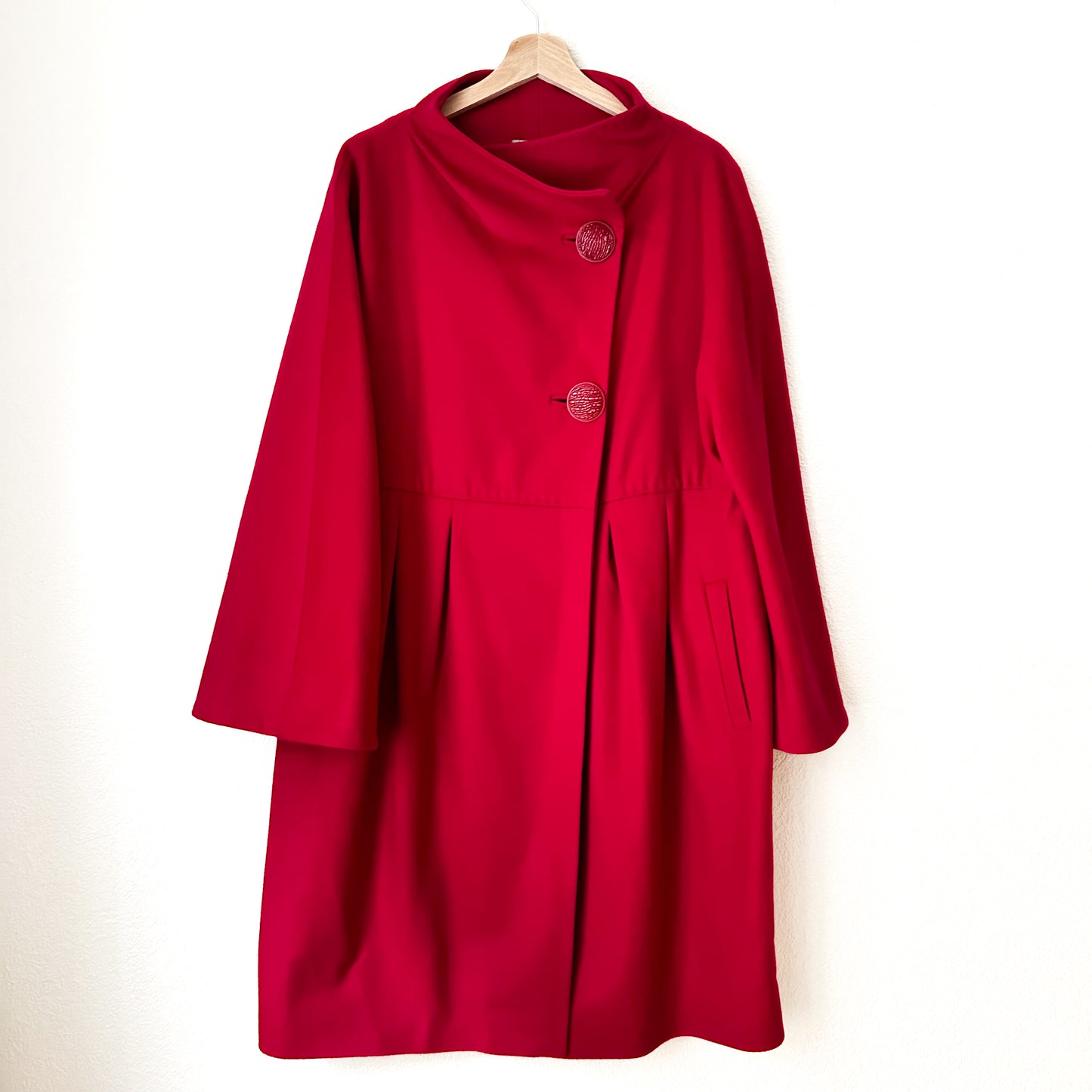 Italian Red Wool Coat - size S