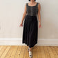 Vintage Black Pleated Silk Skirt