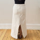 Upcycled Denim Maxi Skirt 15 - Ecru - Size M-L