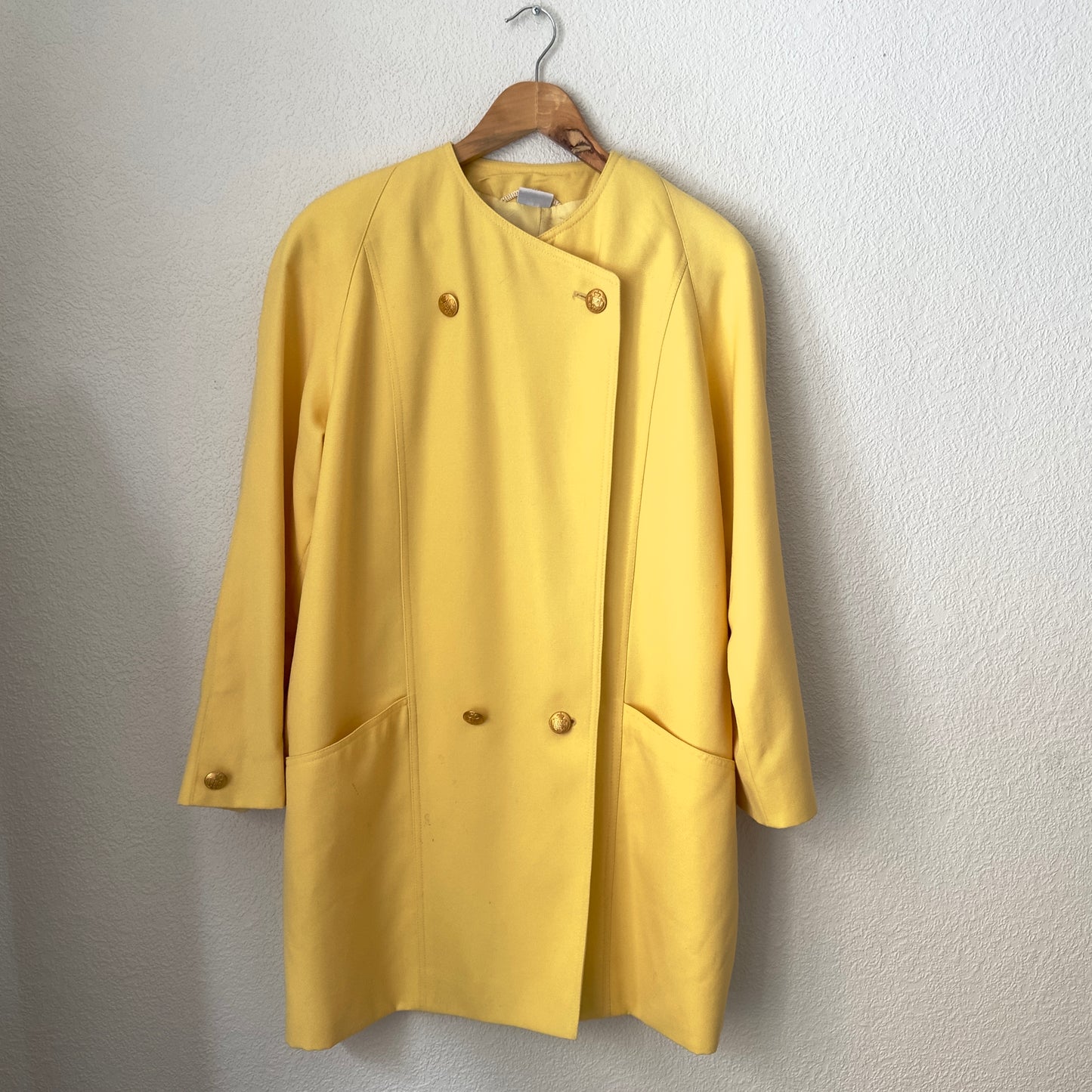 Vintage Yellow Wool Coat
