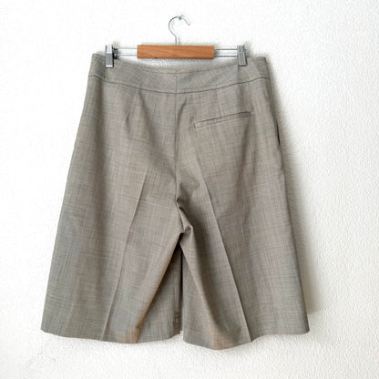 Arket Beige Wool Blend Bermuda Shorts - Size M