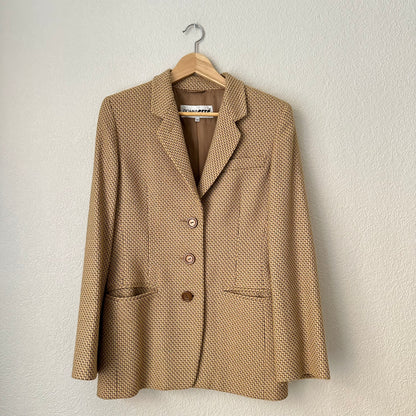 Vintage Beige Wool Blazer - size M