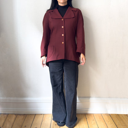 REPAIRED Vintage Dark Red Blazer - size M