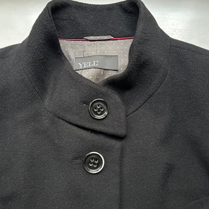 Black Wool Cashmere Blend Coat - size EU44