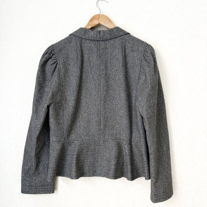 Vintage Gray Peplum Blazer - size M
