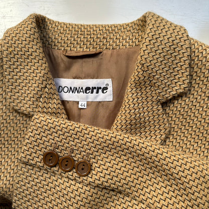 Vintage Beige Wool Blazer - size M