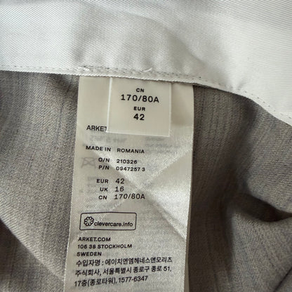 Arket Beige Wool Blend Bermuda Shorts - Size M