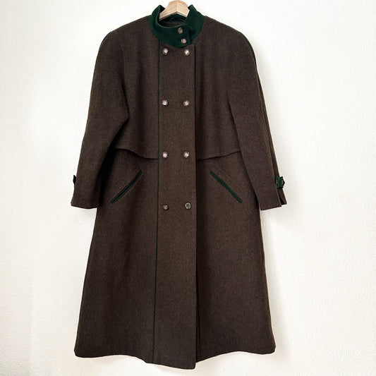 Vintage Brown Maxi Coat, size M