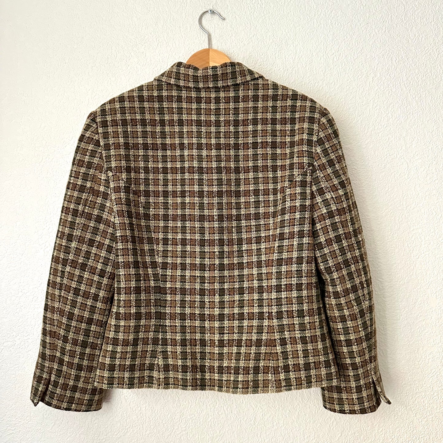 Vintage Brown Checks Jacket - size S-M