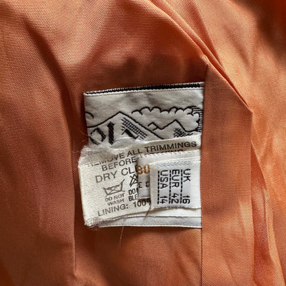 Vintage Beige Wool Coat - size XL