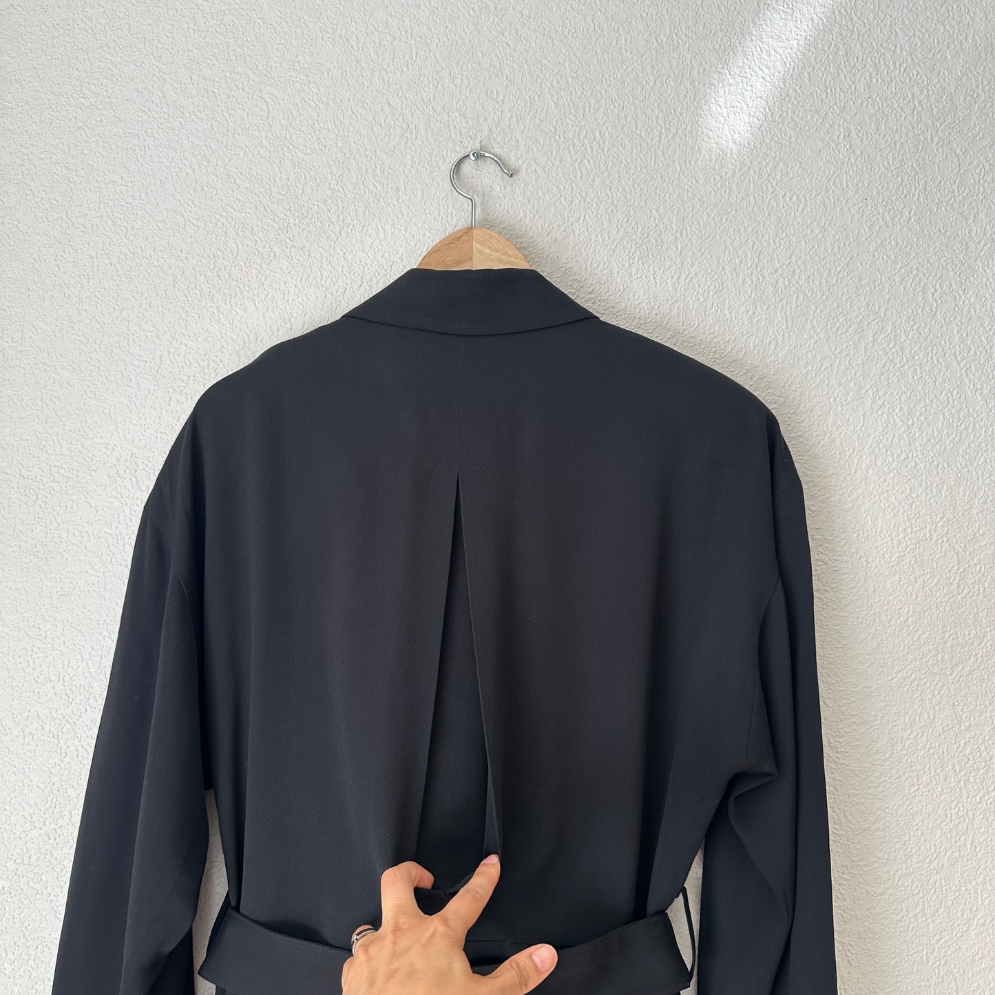 Vintage Black Silk Jacket - size M