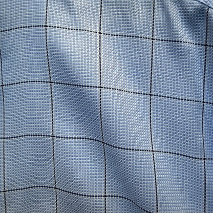 Stand collar + flap - Upcycled Shirt 71 - M,L, Cotton, checks